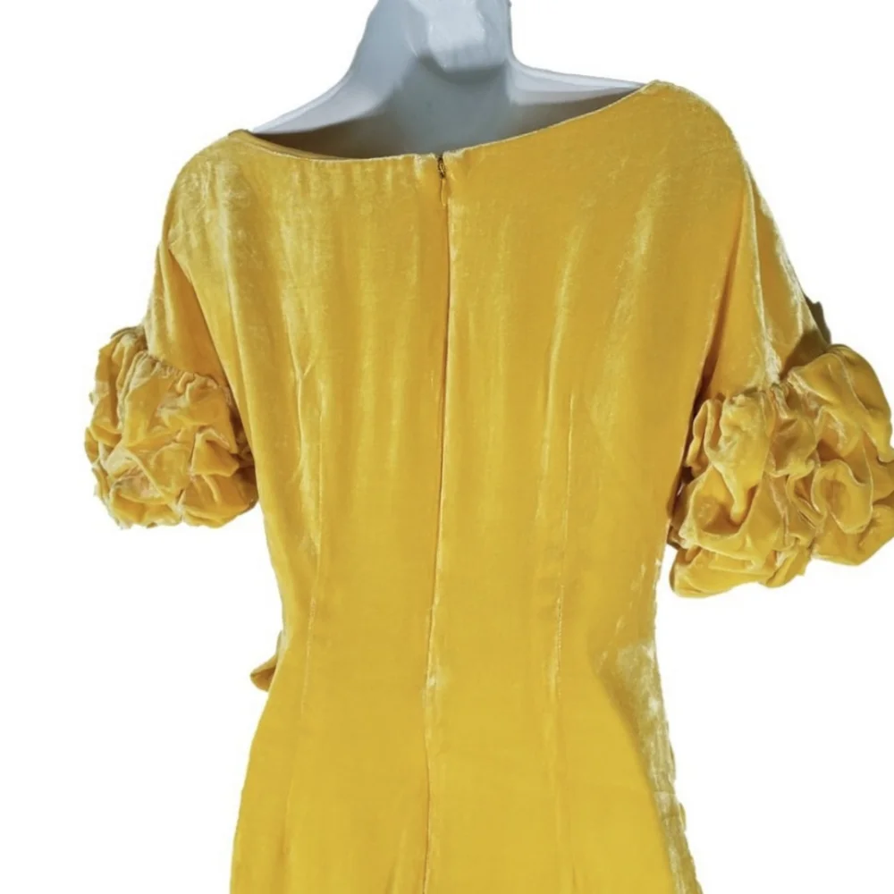 Marigold Velvet Ruched Cocktail Dress XS - Caroline Fame + Partners Free People